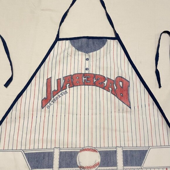 Vintage Baseball Superstar Apron Made in Taiwan - Picture 13 of 16